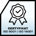 Certyfikat systemu zarządzania jakością zgodnie z normą ISO 9001